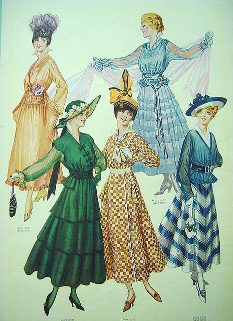 1915 Dress, 10s Fashion, 1900s Fashion, 1910s Fashion, 1920 Fashion, 20th Century Fashion, Retro Mode, 1930s Fashion, Womens Kimono