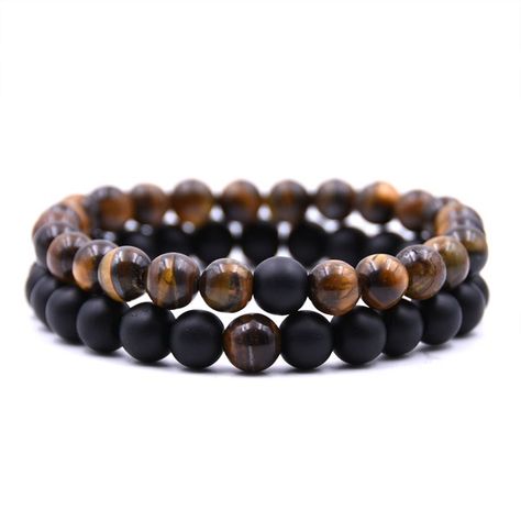 2pcs/set Fashion Couple Bead Bracelet Lovers Bracelet Natural Lava Stones Charm Unisex Beads Bracelet Capricorn Leo, Dirty Hippie, Prayer Bead Bracelet, Distance Bracelets, Bracelets Ideas, Obsidian Bracelet, Chakra Beads, Bracelet Couple, Couple Bracelet