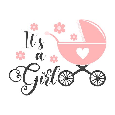 Its a girl inspirational slogan inscript... | Premium Vector #Freepik #vector #blue-cute #funny-quotes #baby #motivational-poster Its A Girl Quotes, Newborn Baby Girl Quotes, Newborn Baby Quotes, Esthetician School, Vector Quotes, Its A Girl, Girls Status, Sleepover Food