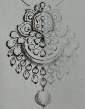 (no subject) - sumanpatra888@gmail.com - Gmail Jewellery Motifs, Ornaments Illustration, Designer Illustration, Jewelry Rendering, Diamond Pendent, Diamond Pendants Designs, Art Jewelry Design, Jewellery Design Sketches, Jewelry Designing