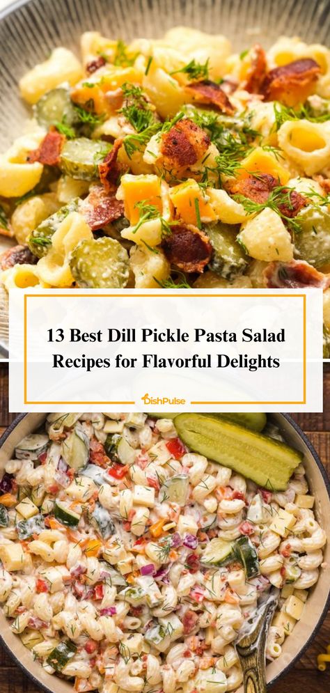 Experience flavorful delights with the 13 Best Dill Pickle Pasta Salad Recipes! From tangy twists to creamy classics, savor the zesty goodness of dill pickles in every bite. 🥒🍲✨ 


#DishPulse #DillPicklePastaPerfection #RecipeInspiration #SaladSeason #FoodieFaves #HomeCooking #PastaSaladMagic Pasta Dill Pickle Salad, Pasta Salad With Pickles, Recipes Using Pickles, Dill Pickle Salad Recipe, Recipes With Dill, Dill Pasta Salad, Borracho Beans Recipe, Dill Pickle Pasta Salad Recipe, Dill Pickle Salad