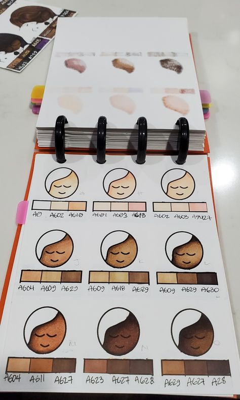 Ohuhu Markers Skin Tone, Alcohol Markers Skin Tones, How To Color Skin With Markers, Watercolor Skin Tones, Marker Drawing Ideas, Foundation Mixing, Blending Colored Pencils, Markers Drawing Ideas, Color Markers