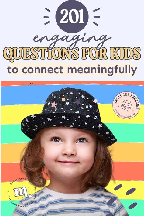 Kids ask A LOT of questions, but whenever we try to ask them questions, they totally clam up! Well no more! We've got a gigantic list of 201 questions for kids. This list includes question of the day for kids, funny questions for kids, getting to know you questions for kids, thinking questions for kids, and after-school questions for kids. Question Of The Day For Kids, Get To Know You Questions For Kids, School Questions, Family Conversation Starters, Conversation Starters For Kids, Questions For Kids, 2023 School, Kids Questions, Family Conversation