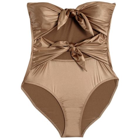 Maryam Nassir Zadeh Nude Deia Tie Front One Piece ($288) ❤ liked on Polyvore featuring swimwear, one-piece swimsuits, silver swimsuit, one-piece swimwear, strapless one piece swimsuit, one piece swim wear and nude swimwear Strapless Swimwear, Strapless One Piece, Strapless Bathing Suits, Swim Style, One Piece Bathing Suits, Strapless Swimsuit, 1 Piece Swimsuit, Two Piece Swimwear, Monokini Swimsuits