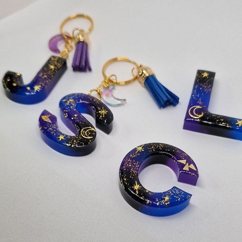 Excited to share the latest addition to my #etsy shop: Personalised Initial Keychain Gift, Handmade Bag Charm, Custom Resin Letter Name Keychain, Personalised Gift, Keyring, Sequins MoonStar Resin https://etsy.me/3WactmB #black #anniversary #blue #moonstarsequins Resin Keychain Letters, Resin Art Alphabet Keychain, Letter A Resin Keychain, Letter Keychain Resin, Diy Resin Keychain, S Alphabet Resin Keychain, Keychain Gift, Personalized Initials, Epoxy Resin