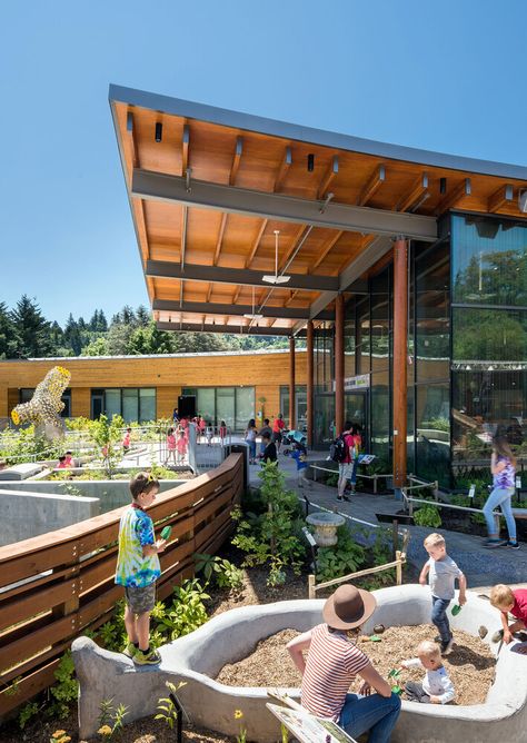 National Park Visitor Center, Forest School Architecture, Nature Center Architecture, Education Center Architecture, Educational Playground, Architect Aesthetic, Zoo Education, Playgrounds Architecture, Zoo Design