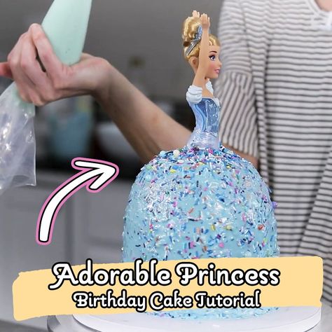 Tsunami Cake, Carved Cakes, White Buttercream Frosting, Crumb Coat, Sculpted Cake, Birthday Cake Tutorial, White Buttercream, Princess Birthday Cake, Strawberry Buttercream