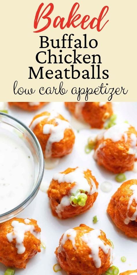 Meatballs Low Carb, Keto Buffalo Chicken, Low Carb Appetizer, Low Calorie Chicken, Low Carb Meats, Buffalo Chicken Meatballs, Low Carb Soup Recipes, Baked Buffalo Chicken, Low Carb Meatballs