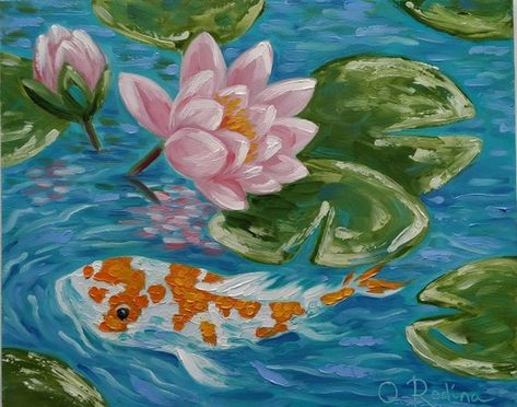 Hey, I found this really awesome Etsy listing at https://www.etsy.com/listing/1040468764/8x10-original-fish-art-koi-painting-oil Koi Fish Pond Painting, Fish Pond Painting, Koi Fish Art, Raven Artwork, Pink Water Lily, Aquatic Art, Koi Carp Fish, Koi Painting, Pond Painting