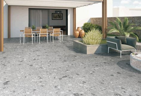 4046 Terrazzo Look Tile Terrazo Flooring Outdoor, Terrazzo Tiles Outdoor, Terrazzo Flooring Outdoor, Traditional Tile Design, Tiles Terrazzo, Brick Look Tile, Terrazzo Floor, Paver Tiles, Tile Cladding