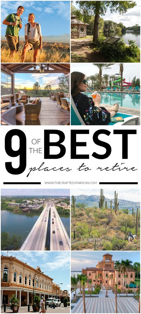 Starting to plan your retirement or getting close? Be sure to check out 9 of The Best Places to Retire That You May Not Know About! Places To Retire United States, Best Place To Retire In The Us, Where To Retire In The Us, Best Places To Retire United States, Best Places To Live In Us, Cheapest Places To Live, Best Places To Retire, Retirement Ideas, Elder Care