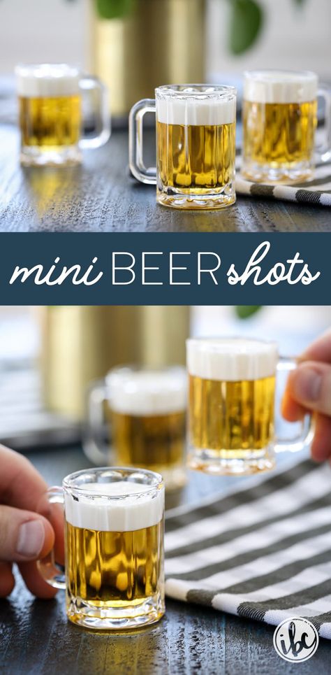 Learn how to make Mini Beer Shots! #minibeer #shot #licor43 #recipe #shots Mini Beer Shots, Beer Shots, Easy Party Drinks, Beer Shot, Unique Cocktail Recipes, Shots Alcohol, Vanilla Milkshake, Best Cocktail Recipes, Unique Cocktails