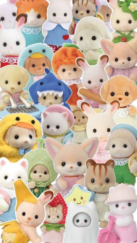 Family Collage, Calico Critters Families, Little Animals, Iphone Wallpaper Themes, Phone Wallpaper Patterns, Cute Patterns Wallpaper, Minimalist Wallpaper, Pretty Wallpaper Iphone, Cute Little Things