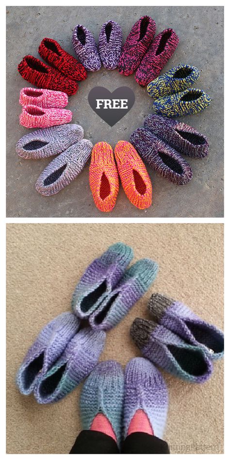 Easy Old Fashioned Slippers Free Knitting Patterns - Knitting Pattern Knitting Patterns Cocoon, Needle Knitting, Easy Crochet Slippers, Knit Slippers Free Pattern, Easy Knitting Patterns Free, Knit Slippers, Crochet Slippers Free Pattern, Knitted Slippers Pattern, Knitting Patterns Free Beginner