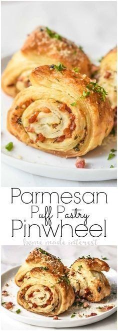 Parmesan Puff Pastry, Holidays Appetizers, Puff Pastry Recipes Appetizers, Appetizer Bread, Pastry Pinwheels, Puff Pastry Pinwheels, Puff Pastry Appetizers, Puff Pastry Filling, Pastry Appetizer