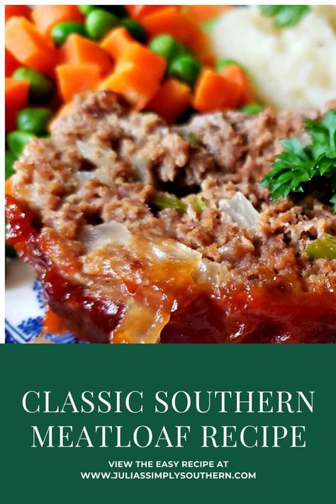 How to make Southern Style Meatloaf Southern Style Meatloaf, Southern Meatloaf, Bbq Meatloaf, Meatloaf Dinner, Delicious Meatloaf, How To Cook Meatloaf, Good Meatloaf Recipe, Classic Meatloaf, Best Meatloaf