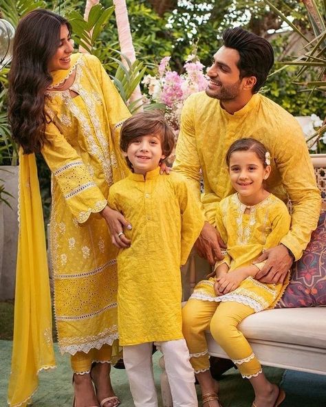 #Family dress planing for any #occasion like # haldi ceremony# nikah ceremony # walima ceremony # parties etc✨ Available on order only🤞 📞 for order n price All India delivery📮 #trending #travelingclothes Schiffli Kurta, Outfits Australia, Ansab Jahangir, Mom Daughter Matching Dresses, Stylish Men Wear, Mom Daughter Outfits, Henna Wedding, Pineapple Yellow, Mother Daughter Fashion