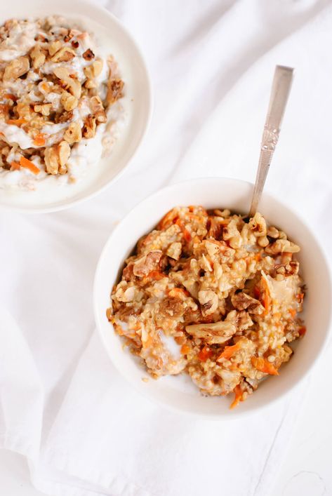 Morning Glory Oatmeal Recipe - Cookie and Kate Morning Glory Oatmeal, Carrot Cake Overnight Oats, Cake Overnight Oats, Breakfast Burritos Frozen, Healthy Make Ahead Breakfast, Cookie And Kate, Oatmeal Toppings, Peasant Food, Making Cold Brew Coffee