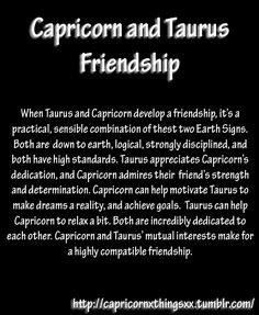 Cap and Taurus Friends Scorpio And Capricorn Friendship, Taurus Friend, Capricorn Truths, Capricorn Relationships, Capricorn Compatibility, Capricorn And Taurus, Capricorn Girl, Scorpio And Capricorn, Taurus Bull