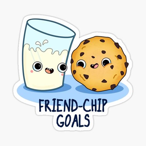 Cute Stickers For Friends, Friend Puns, Friendship Puns, Valentine Topper, Popcorn Puns, Cookie Puns, Friend Stickers, Stickers Food, Cute Milk