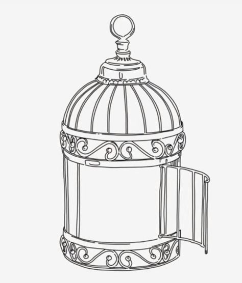 Birdcage Drawing, Birdcage Tattoo, Bird Cage Design, Book Cover Page Design, Cage Tattoos, Art Lessons For Kids, Skateboard Art, Ap Art, Art Inspiration Painting