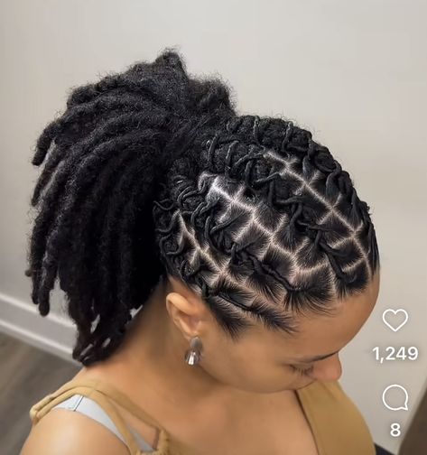 Updos For Locs For Women, Loc Styles Curls, Girly Loc Styles, Dreadlocks Hairstyles For Black Women, Retwist Updo, Up Do Loc Styles For Women, Curly Loc Updo Styles, Loc Styles Short Hair, Dreadlocks Styles For Women Black