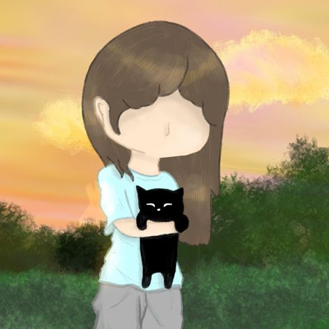 A drawing of a girl outside holding a cat Girl Holding Cat Drawing, Holding Cat Drawing, Girl Holding Cat, A Drawing Of A Girl, Holding A Cat, Drawing Of A Girl, Watercolor Cat, Wood Slices, Cat Drawing