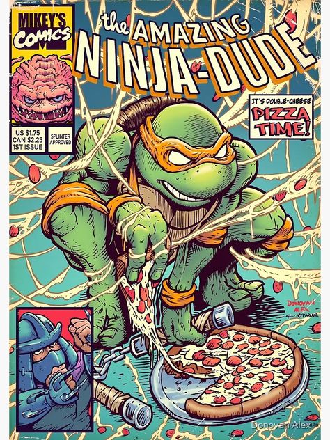 "The Amazing Ninja Dude" Journal for Sale by Donovan Alex | Redbubble Teenage Mutant Ninja Turtles Art, Comic Poster, Ninja Turtles Art, Cartoon Posters, Wallpaper Vintage, Ninja Turtle, Vintage Poster Art, Flash Art, Comic Book Covers