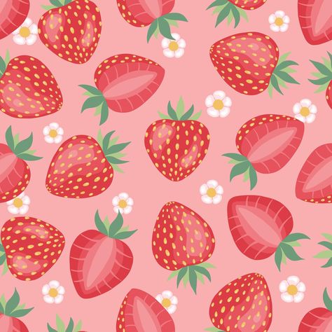 Strawberry Athestic, Strawberry Background Wallpapers, Strawberry Cute Art, Strawberry Background Aesthetic, Strawberry Pink Aesthetic, Strawberry Widget, Strawberry Artwork, Strawberry Wallpaper, Strawberry Background