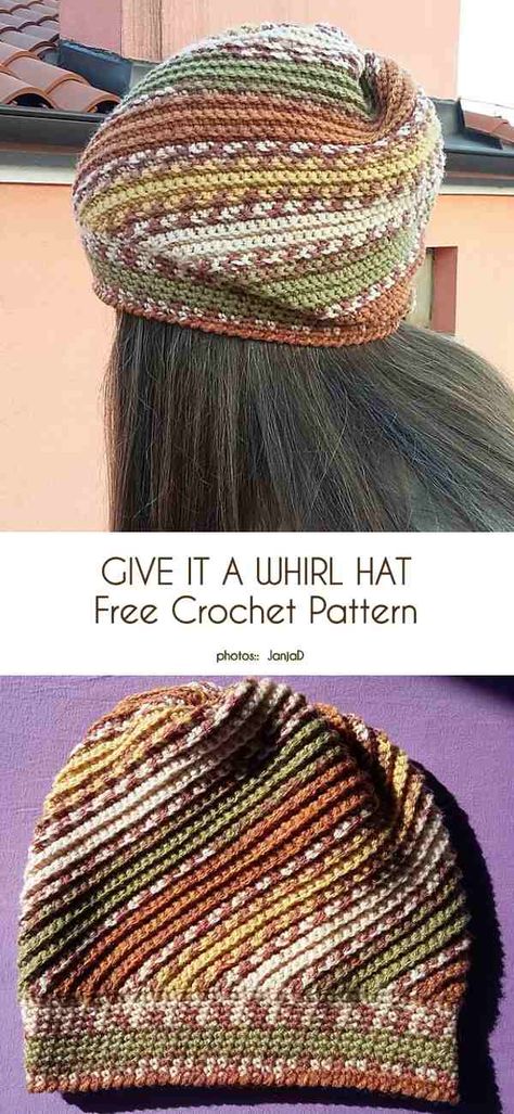 Give it a Whirl Hat Free Crochet Pattern – Your Crochet | Your Crochet Crocheted Touques, Crochet Fedora Hat Free Pattern, Crochet Cloche Hat Free Pattern, Crochet Hat Patterns Free, Swirl Hat, Crochet Slouchy Beanie, Beanie Hat Pattern, Hat Patterns Free, Crochet Hat Free