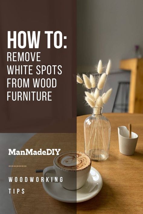 How To Remove White Spots From Wood, Remove Heat Marks From Wooden Table, White Marks On Wooden Tables, Water Marks On Wooden Table, Water Stain On Wood, White Wood Stain, Baking Soda Health, Remove Water Spots, Remove Water Stains