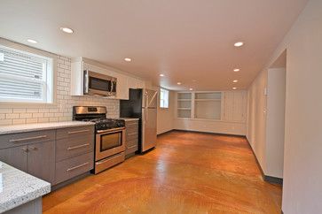 Seattle Basement Remodel - Accessory Dwelling Unit / Mother-in-law Apartment modern basement Basement Apartment Ideas, Mother In Law Apartment, Small Basement Apartments, Basement Suite, Modern Basement, In-law Apartment, Accessory Dwelling Unit, Basement Apartment, Small Basements