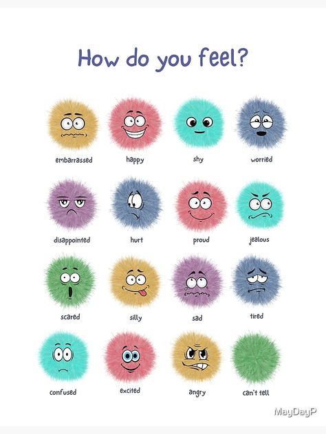 "How Do You Feel Emotions and Feelings Identifier" Poster by MayDayP | Redbubble How I Am Feeling Chart, Doodles Emotions Feelings, How You Feeling Today, Mood Check In, How Are You Feeling Today Chart, Emotion Illustration Feelings, How Do You Feel Today, How Are You Feeling Today, Feeling Emoji