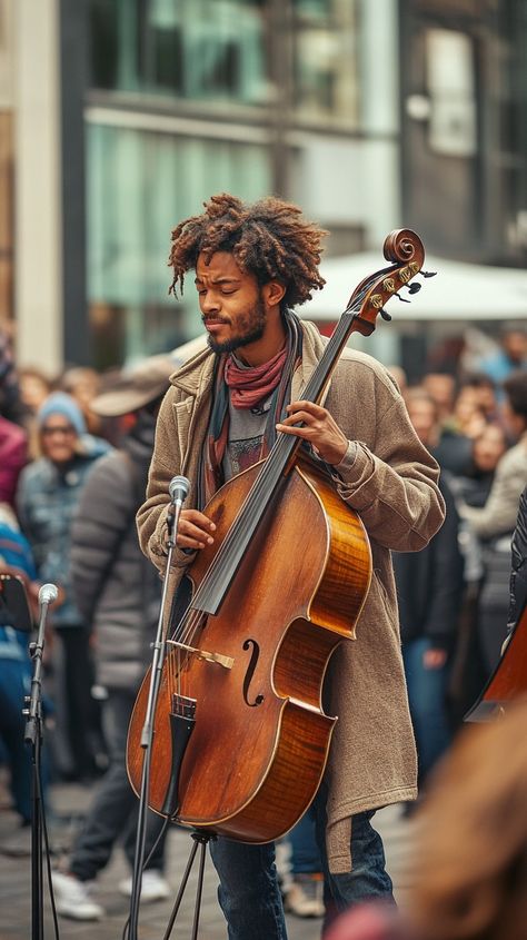 "Street #Cellist: A young #Musician passionately plays the #Cello at a bustling street event, surrounded by #Spectators. #Busking #LiveMusic #StreetPerformance #Crowd #AIArt #AIPhoto #StockCake ⬇️ Download and 📝 Prompt 👉 https://stockcake.com/i/street-cello-performance_1297246_843614". Cello Performance, Street Musicians, Street Musician, Fantasy Love, Street Performance, Halloween Men, Ap Art, City Skyline, Live Music