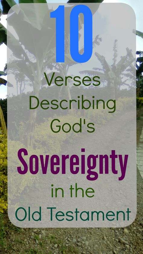 The Sovereignty Of God, Old Testament Bible Verses, Sovereignty Of God, Study Info, Old Testament Bible, Bible Studies For Beginners, Attributes Of God, Verses About Love, Bible Study Printables