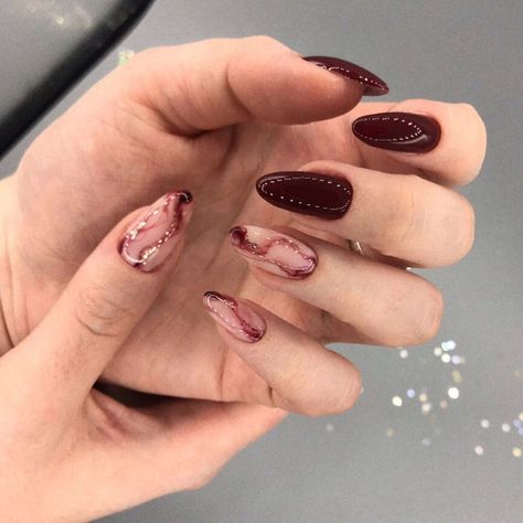 Wine Nails, Maroon Nails, Vintage Nails, Her Nails, Red Nail Designs, Soft Nails, Classy Nails, Chic Nails, Fancy Nails