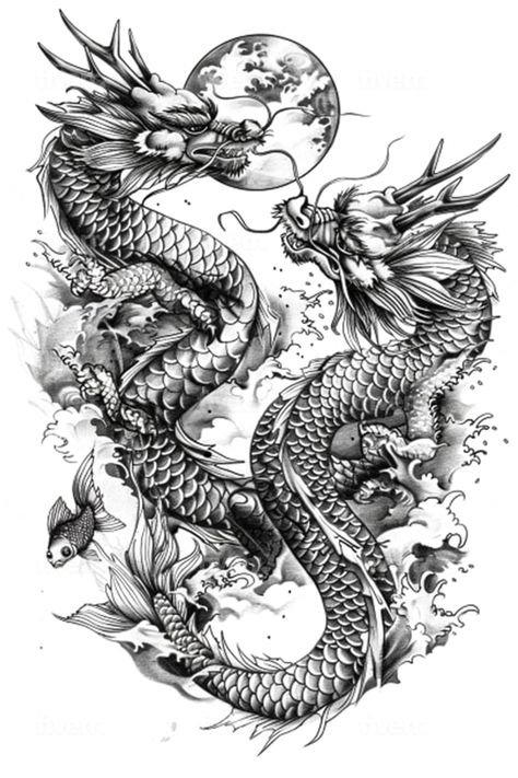 custom tattoo, tattoo, tattoos,  art work Traditional Chinese Tattoo, Chinese Tattoo, Geek Tattoo, Asian Tattoos, Tattoo Project, Art And Culture, Tattoo Inspo, Graphic Design Services, A Tattoo