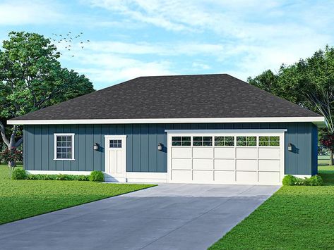 051G-0139: 2-Car Garage Plan with Workshop 2 Car Garage Plans, Garage Workshop Plans, Workshop Plans, Pool House Plans, Floor Plan Drawing, Garage Plan, Traditional House Plan, Floor Framing, Building Permits