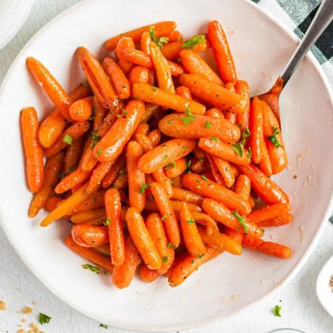 Glazed Carrots - Spaceships and Laser Beams Carrots And Zucchini, Carrot Recipes Side Dishes, Glazed Baby Carrots, Holiday Entrees, Brown Sugar Glazed Carrots, Glazed Carrots Recipe, Mini Carrots, Spaceships And Laser Beams, Carrots Recipe