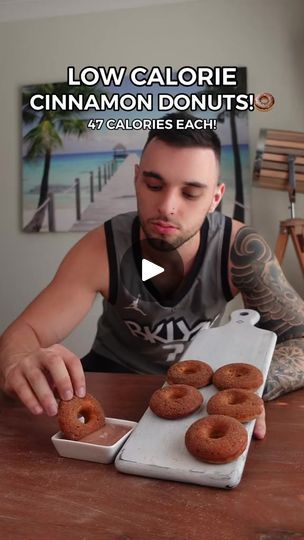 36K views · 429 reactions | 50 CALORIE DONUTS!😋🍩 #lowcalorie #fatloss #healthyrecipes #fyp #donuts #EasyRecipe #lowcalorierecipe | Franjo | Franjo · Original audio Blended Oats, Pretty Desserts, Cinnamon Donuts, Protein Treats, Greek Yogurt Recipes, High Protein Low Calorie, Diet Desserts, Protein Desserts, Pretty Dessert