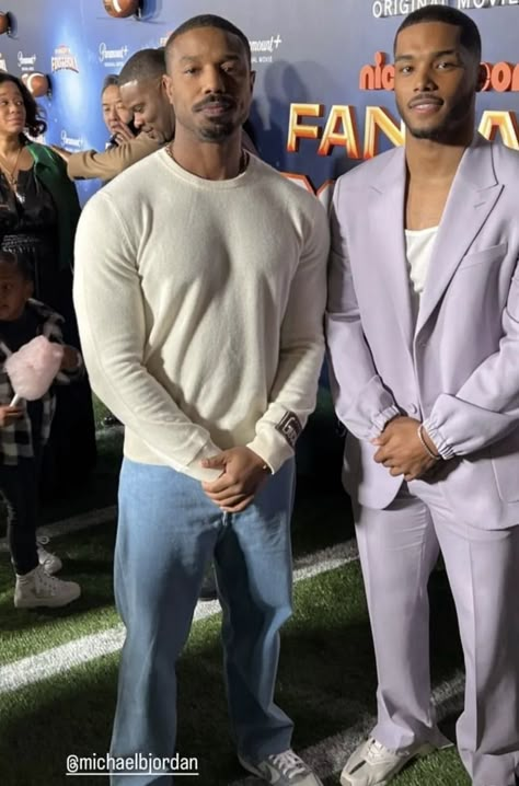 Michael B Jordan And Rome Flynn, Rome Flynn And Michael B Jordan, Rome Flynn Outfits, Michael B Jordan Shirtless, Rome Flynn, Michael Bakari Jordan, Black Boys Haircuts, Black Men Fashion Urban, Polo Shirt Outfits