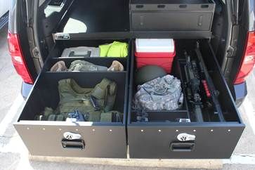 HDPE Plastic Police Car Organization Ideas, Vehicle Organization, Suv Storage, Tactical Tools, Offroad Trailer, Gear Room, Emergency Response Team, Gear Storage, Truck Storage