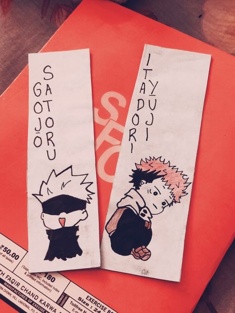 Anime Bookmarks Diy, Jjk Bookmark, Jjk Crafts, Anime Bookmarks, Face Art Drawing, Cool Bookmarks, Handmade Bookmarks Diy, Penanda Buku, Ascii Art