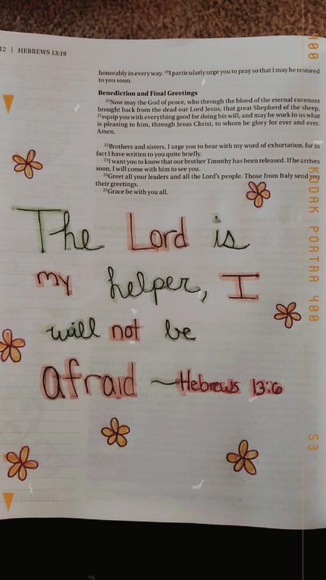 Hebrews Bible Journaling, Hebrews 13 6, Bible Plans, Aesthetic Bible, Bible Study Journaling, Hebrews 13, Notes Inspo, Bible Study Ideas, Inspire Bible