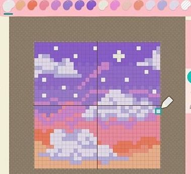 32x32 Cross Stitch Pattern, Animal Crossing Pixel Designs, 32x32 Pixel Art Grid Animal Crossing, Pixel Art Acnh, Acnh Pixel Patterns, Cross Stitch Background, Pixel Art Animal Crossing, Animal Crossing Pixel Art, 32x32 Pixel Art Grid