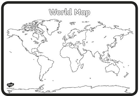 🌍 Perfect for geography lessons! This blank world map is a great way to introduce your students to the continents and oceans of the world. Visit the Twinkl website to download and discover thousands more handy teaching resources to save you time! #map #world #geography #countries #continent #teaching #teacher #teachingresources #twinkl #twinklresources #education #school #homeeducationuk #homeschool Full World Map, World Map Template, World Map Coloring Page, Home Education Uk, World Map Outline, Blank World Map, Geography Lesson Plans, World Map With Countries, World Map Printable