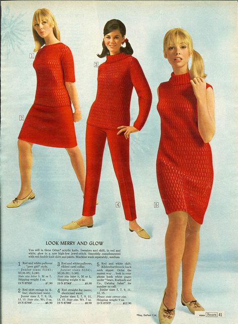 Sears catalog 1966.  Cay Sanderson and unknown model. Sears Catalog 1970s, 1976 Sears Catalog, Elegant Vintage Dresses, 1950 Sears Catalog, 1969 Sears Catalog, 60s Sears Catalog, Late 60s Fashion, Retro Looks, 60s 70s Fashion