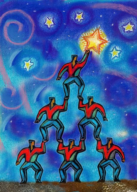 Financial Success, Office Decor, Canvas Art Stretched & Ready-to-Hang Print, Business Deal, Teamwork  - Leon Zernitsky Art Teamwork Painting, Teamwork Drawing, Teamwork Art, Woodland Animal Art, Klimt Paintings, Print Business, Art Nouveau Poster, Character Board, Custom Canvas Prints