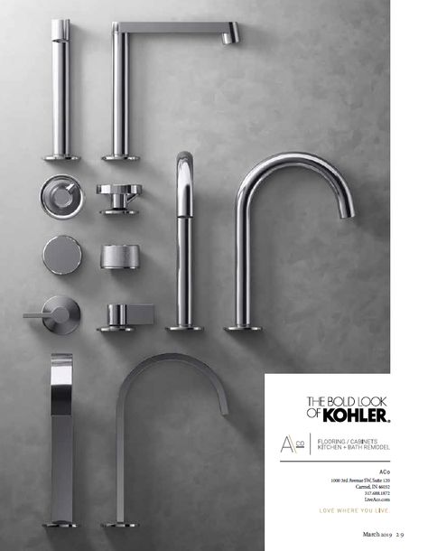 ACo: "Kohler Konnect: Create Your Signature Look with Kohler Components Collection" - Click the photo to read the article "Kohler Konnect: Create Your Signature Look with Kohler Components Collection" by ACo Industrial Sink Bathroom, Kohler Components, Industrial Showers, Materials Board, Kohler Faucet, Presents Ideas, Double Towel Bar, Chrome Fixtures, Contemporary Bathrooms