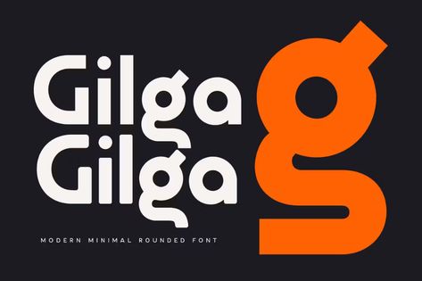 Gilga - Modern Minimal Rounded Font, Sans-Serif ft. sans & watermark - Envato Elements Drawing House Plans, Minimal Font, Family Logo, Futuristic Fonts, Type Inspiration, Minimalist Layout, Photography Watermark, Modern Sans Serif, Stylish Fonts